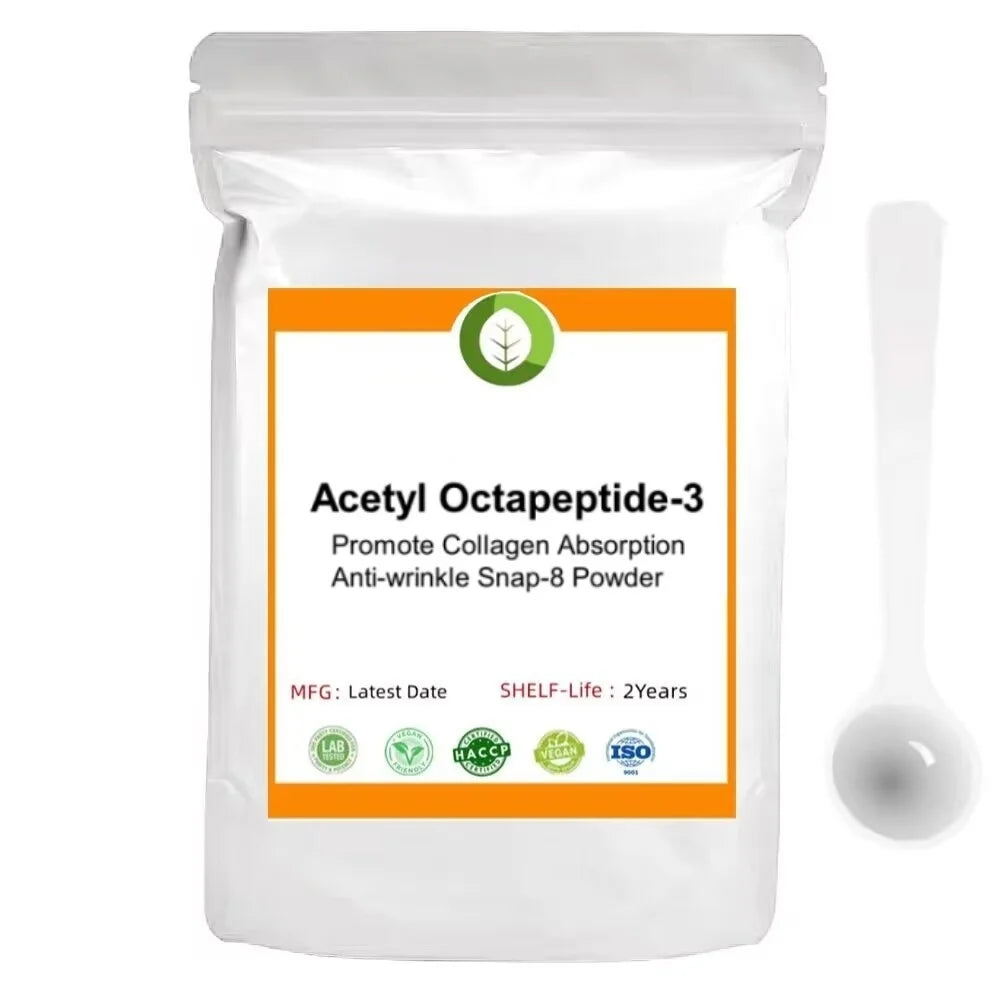Cosmetic Acetyl Octapeptide-3 Powder Snap-8 Peptide Promote Collagen Absorption Anti-Wrinkle